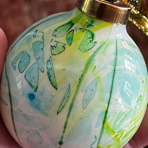 HANDCRAFTED Hand-Painted Porcelain Ornament (Set of 3) - Picture 6 of 7